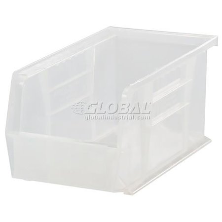 QUANTUM STORAGE SYSTEMS Storage Bin, Polypropylene, 5 in H, Clear QUS234CL